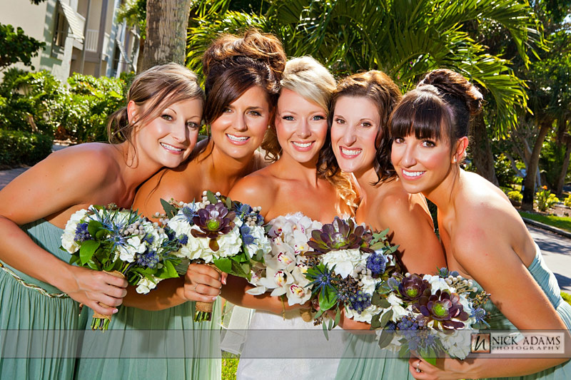 Bride and brides maids at Casa Ybel Beach Wedding